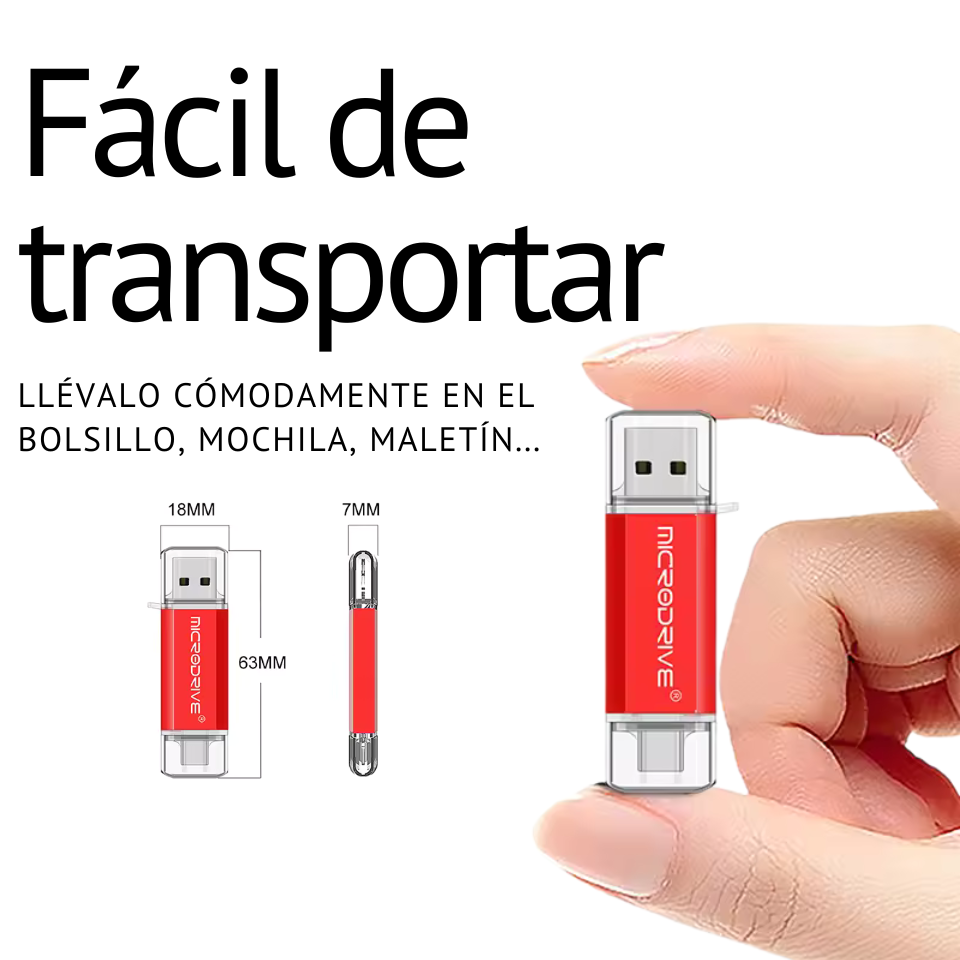 SnapDrive | MicroDrive DUO Tipo-C y USB 3.2 – De 16GB a 128GB